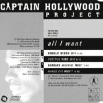 2. Captain Hollywood Project – All I Want, CD, Single