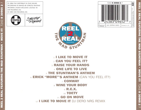 Reel 2 Real Featuring The Mad Stuntman – Move It! - Teljes album - 1994 