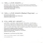 2. Lara Fabian ‎– I Will Love Again, CD, Single