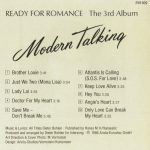 2. Modern Talking ‎– Ready For Romance – The 3rd Album, CD, Album