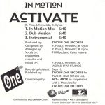 2. In Motion – Activate, CD, Single