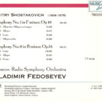 3. Vladimir Fedoseyev, The Moscow Symphony Orchestra, Dmitri Shostakovich – Dmitry Shostakovich Symphony No. 1, Op. 10 Symphony No. 6, Op. 54, CD, Album